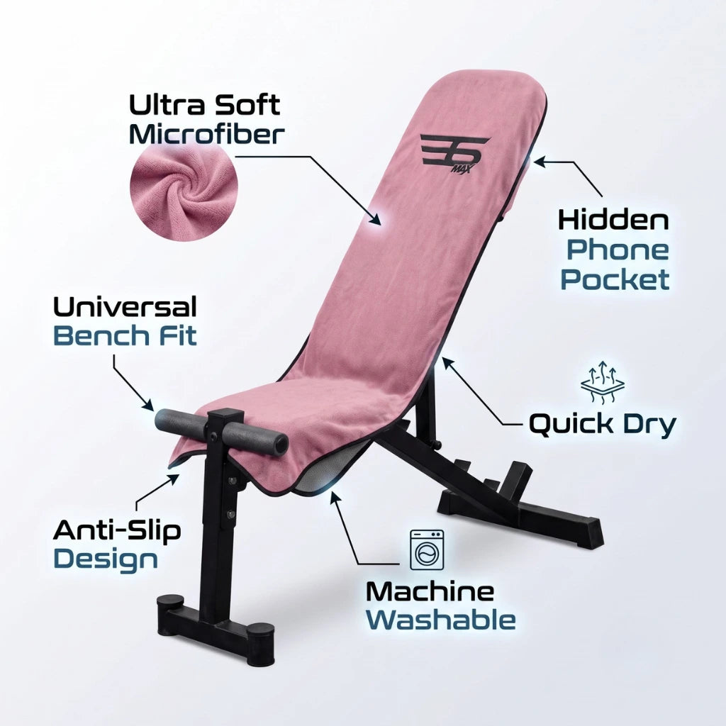 Premium Washable Gym Bench Towel – Pink Edition