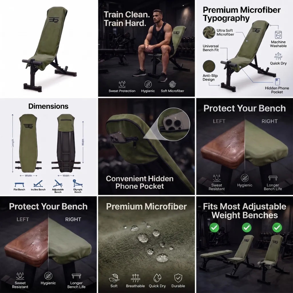 Premium Washable Gym Bench Towel