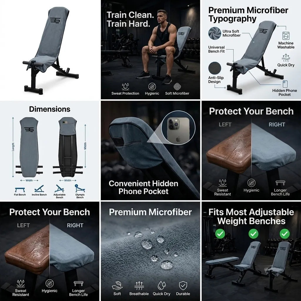 Premium Washable Gym Bench Towel