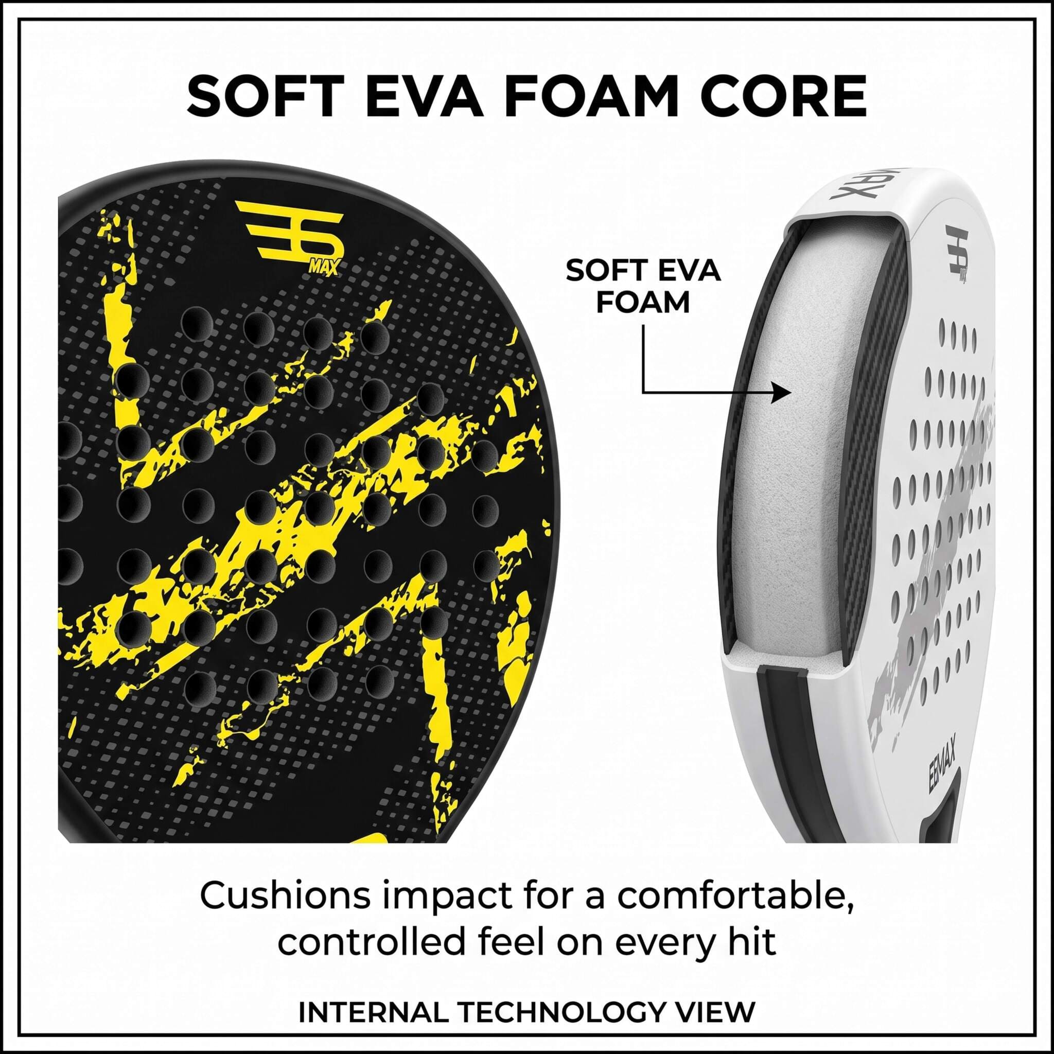 Carbon Fiber Beach Tennis Racket with EVA Foam Core