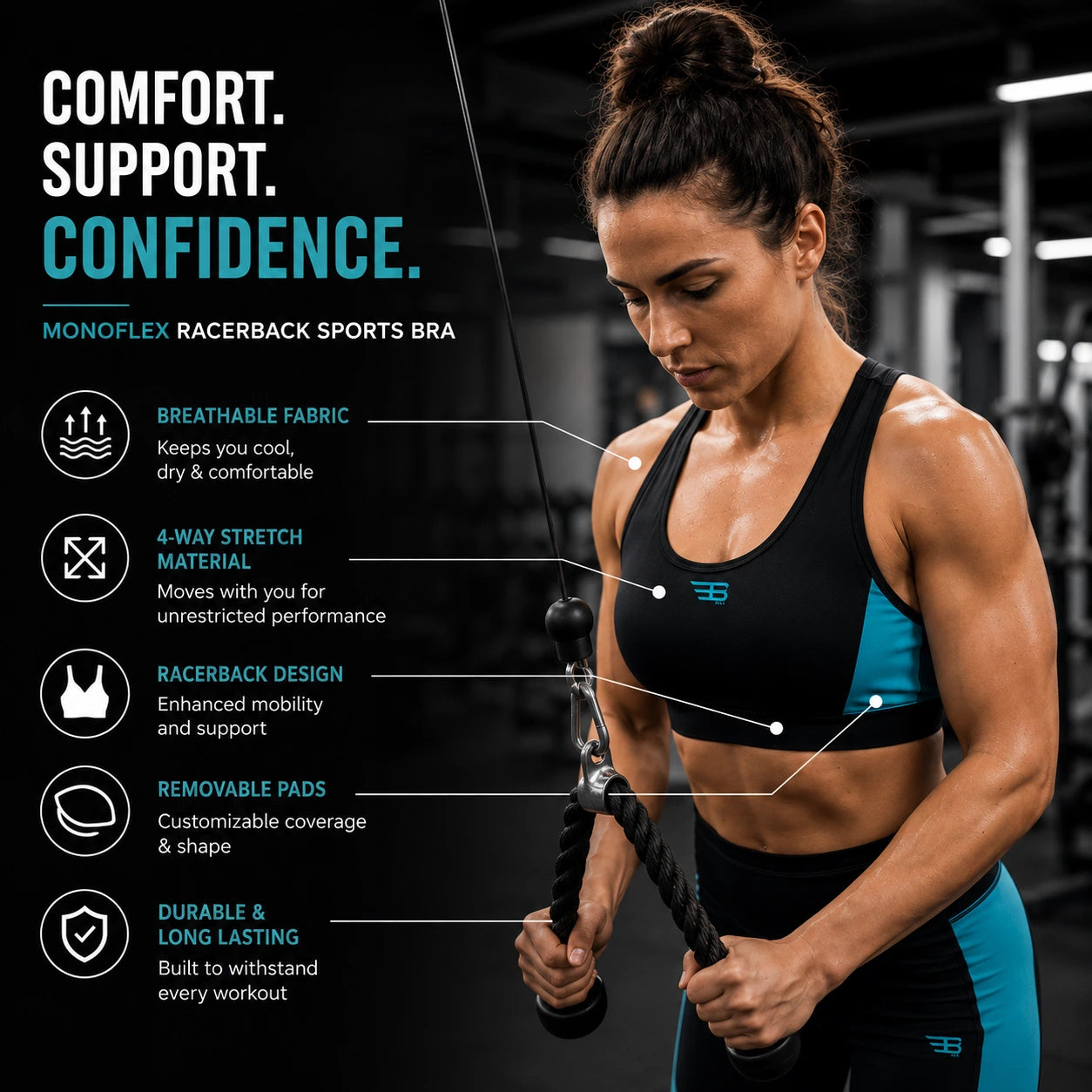 MonoFlex Racerback Sports Bra Set