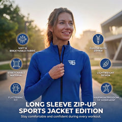 Long Sleeve Zip-Up Sports Top Edition