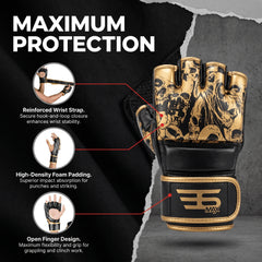 Elite Warrior MMA Fingerless Gloves