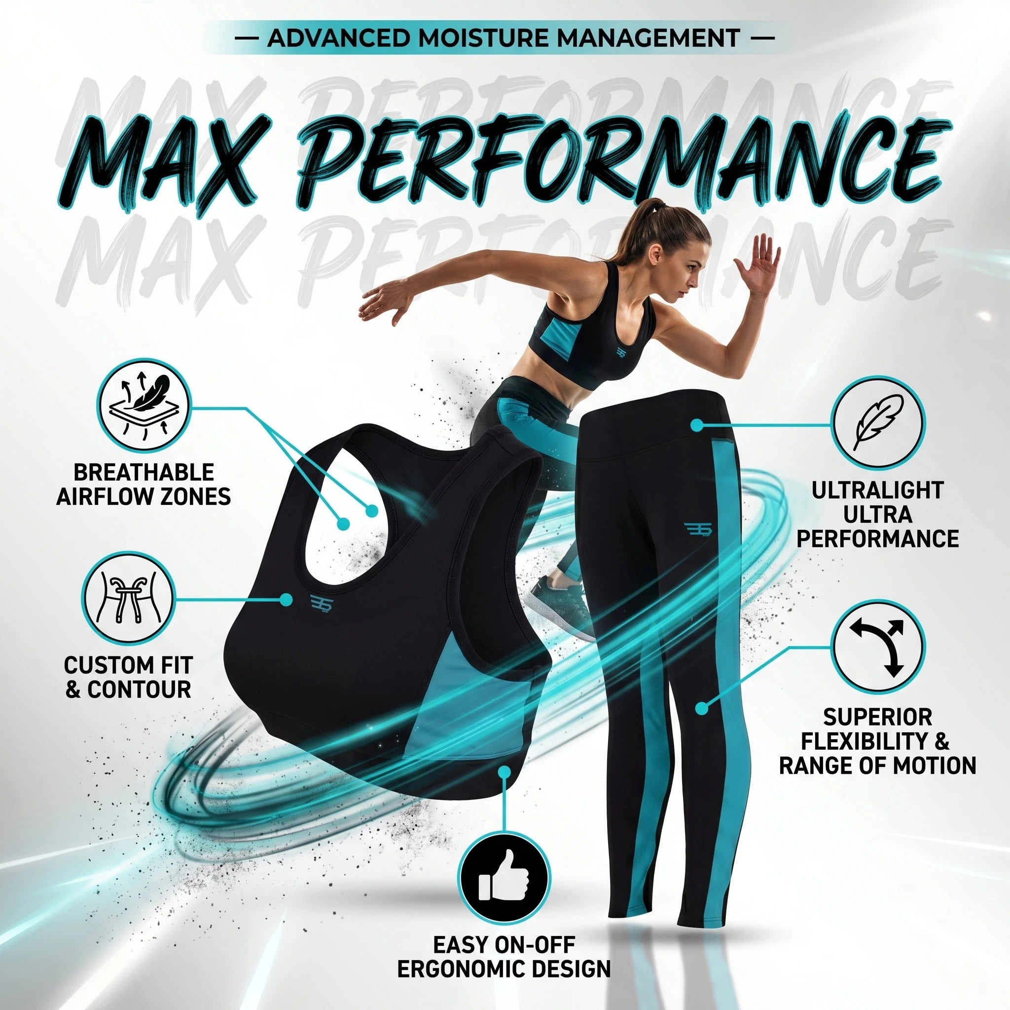 MonoFlex Racerback Sports Bra Set